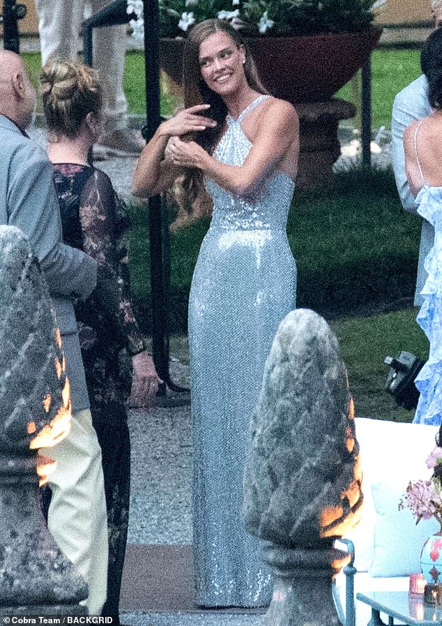 Agdal was gorgeous in a long form-fitting gown that sparkled