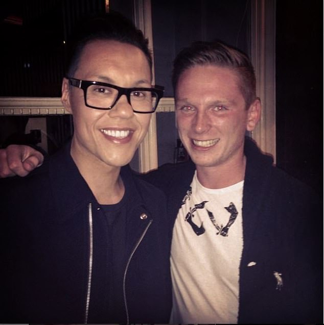 Joshua Luke Sharman pictured with Gok Wan
