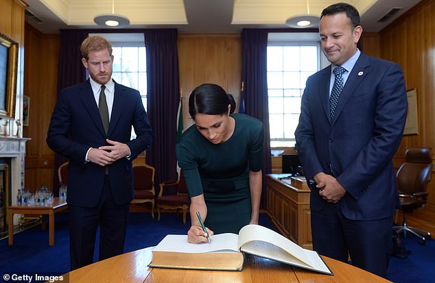During their visit, they signed the visitor's book at the Government Buildings in Dublin with then Taoiseach Leo Varadkar