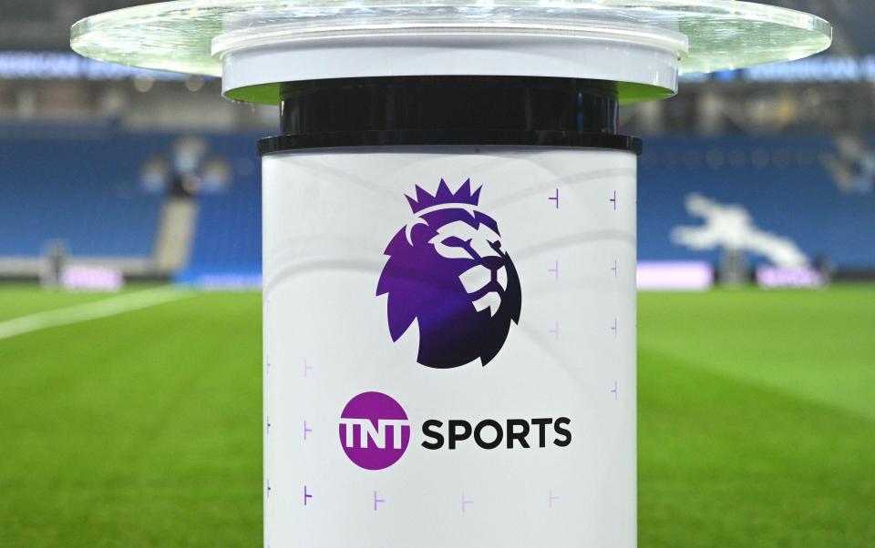 TNT Sports Premier League coverage at a stadium.