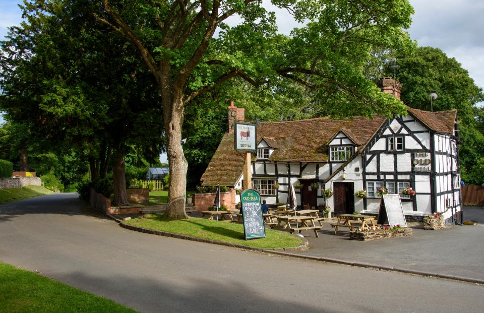 The Old Bull public house in Inkberrow, Worcestershire.