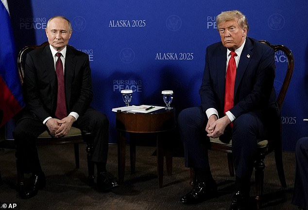 Trump said nothing and simply thanked reporters before being led out, in stark contrast to his heated Oval Office exchange with Volodymyr Zelenskyy earlier this year