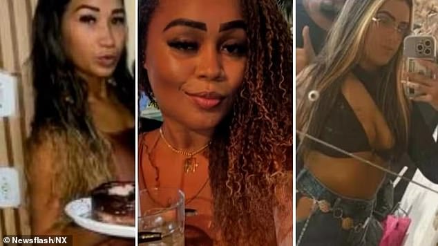 Three women have now been arrested. Raiane Campos de Oliveira, right , has allegedly been arrested over 20 times for the same crime
