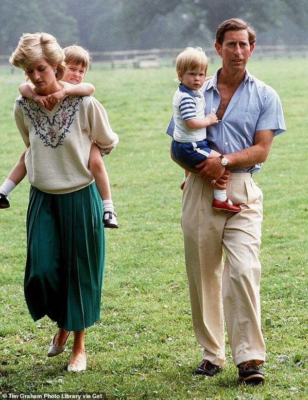 The then-Prince Charles spent time at Highgrove with Princess Diana as Prince William and Prince Harry grew up