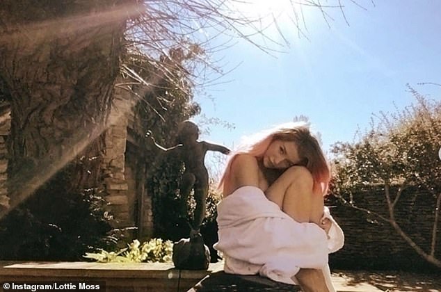 Kate, who lives at the country pile with partner Nikolai von Bismarck, 35, and her children, also has a large garden with a statue next to a pond, which Lottie showcased in another of her snaps