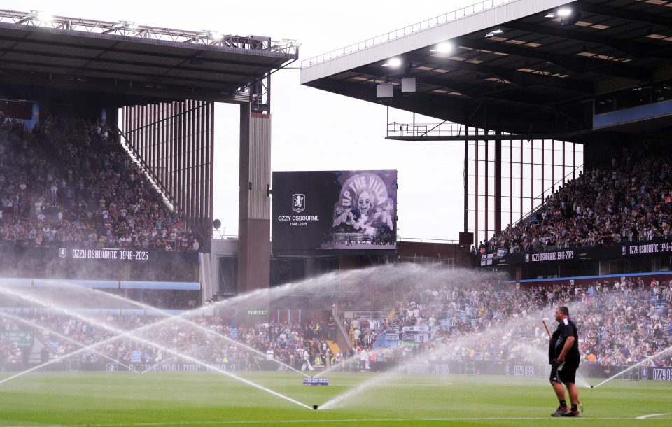 Video tribute to Ozzy Osbourne at Villa Park.