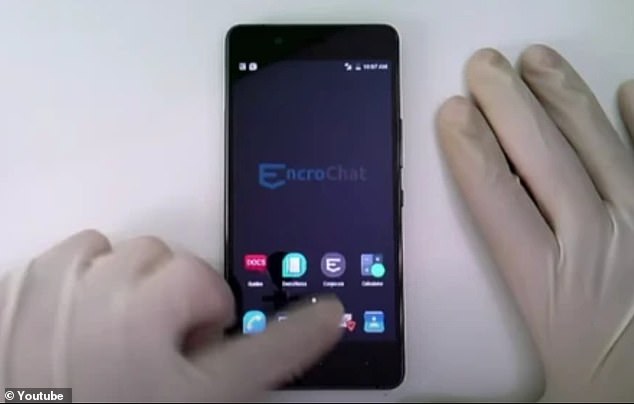 An example of an EncroChat phone. The encrypted messaging service was hacked by police in 2020