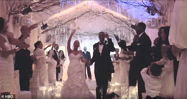 The power couple held their first wedding in 2008, which was at Jay-Z's 13,500-sq.-ft. Manhattan penthouse (pictured)