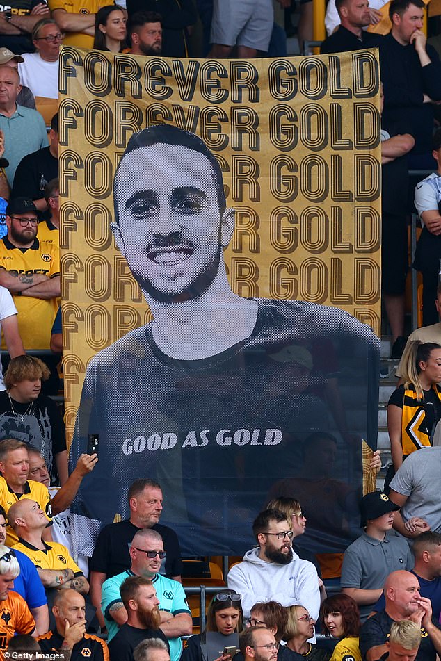 Fans held up banners in dedication to the Portuguese, with one reading: 'Good as gold'