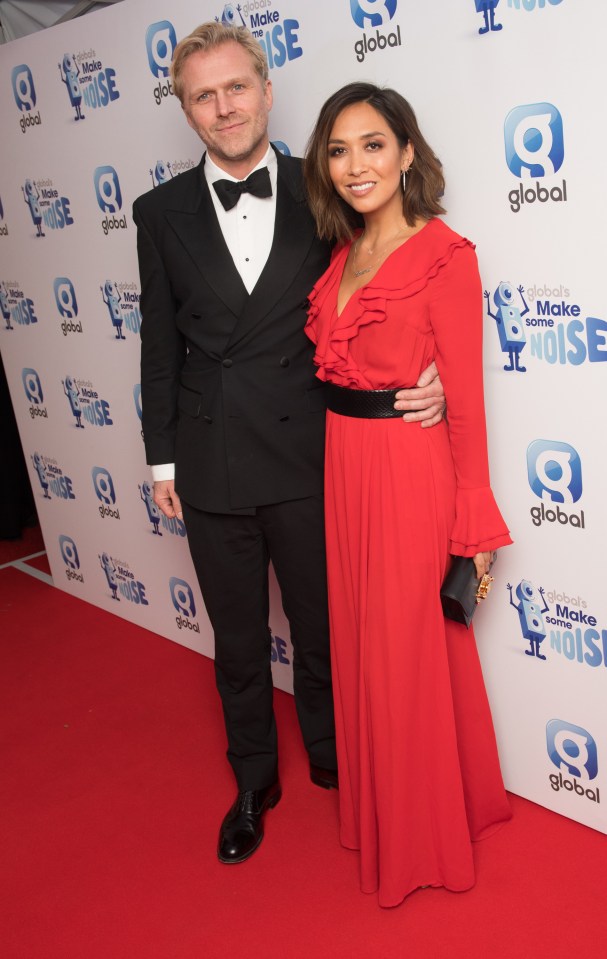 Myleene Klass and Simon Motson at Global's Make Some Noise event.