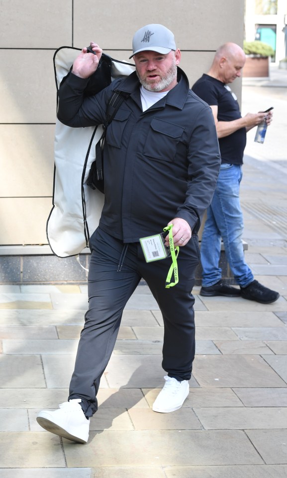 Wayne Rooney arriving for his first day at Match of the Day.