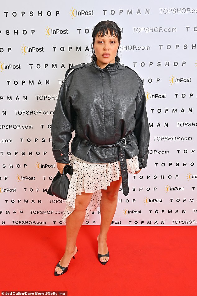 Alva Claire showcased her unique sense of styled as she wore an oversized baggy leather jacket