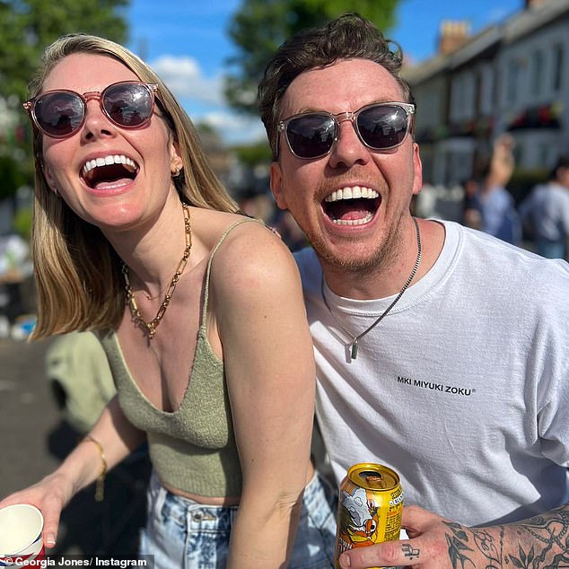The married McFly singer, 39, is said to no longer have a 'normal relationship' with model wife Georgia, 38,(pictured) and are living under the same roof but have 'separate lives' in the aftermath of the scandal