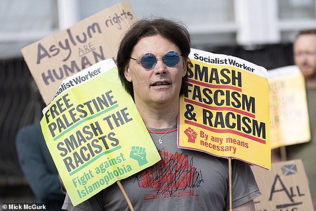 On the other side, Stand Up To Racism protestors attempted to drown out concerns from locals