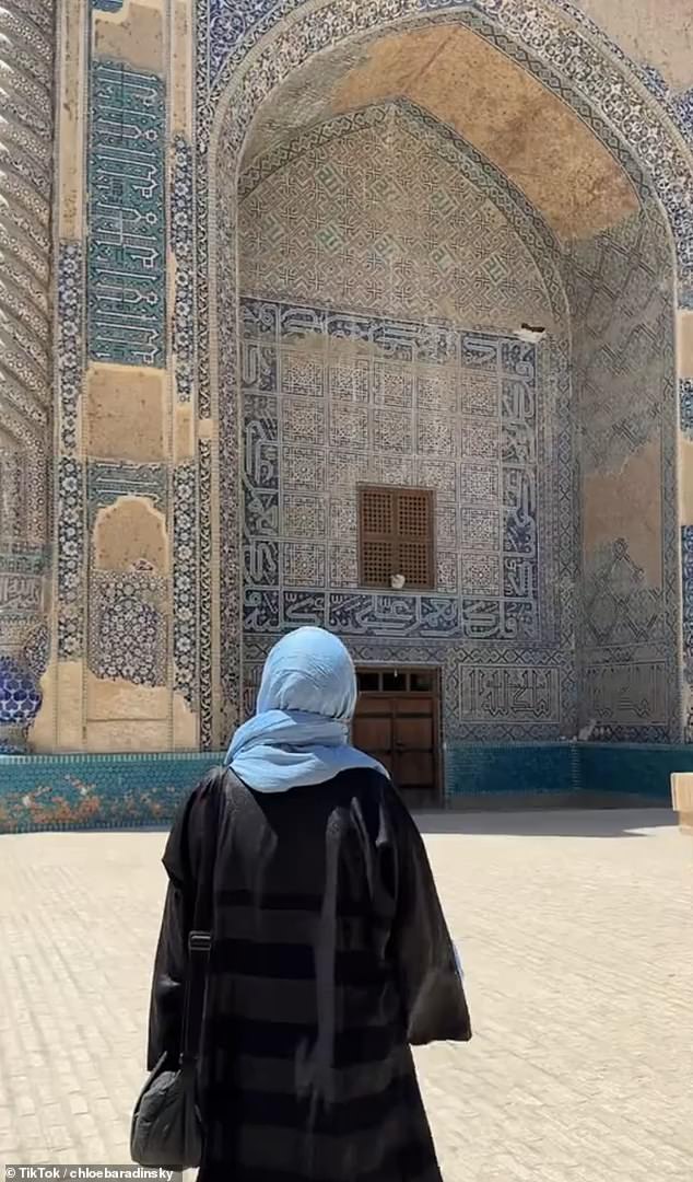 The 30-year-old is currently in the country and has been documenting her time there on social media. . Video clips show Chloe touring striking mosques, visiting vibrant markets and feasting on local food