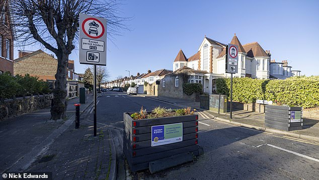 Pictured: A Low Traffic Neighbourhood in Enfield, north London