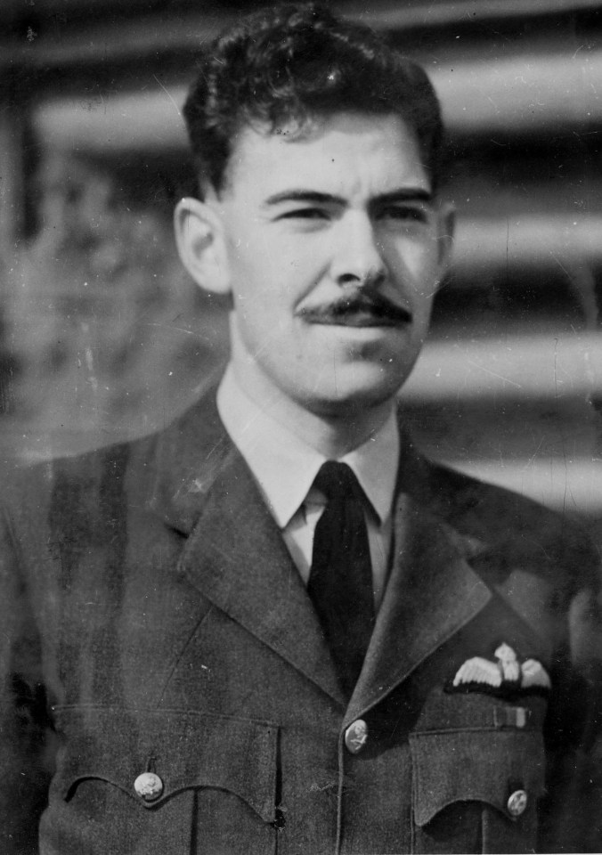 Black and white photo of Flight Lieutenant John Cruickshank.