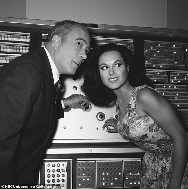 In addition to her silver screen roles, she also made appearances on TV. In 1969, she made a guest appearance in hit sitcom Get Smart for the Absorb the Greek episode in season four; pictured alongside Edward Platt as The Chief while she portrays character Gina Paponickolini in February 1969