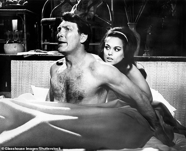 One of her more notable movie roles included the 1967 flick Kill A Dragon; pictured alongside Jack Palance in a movie still