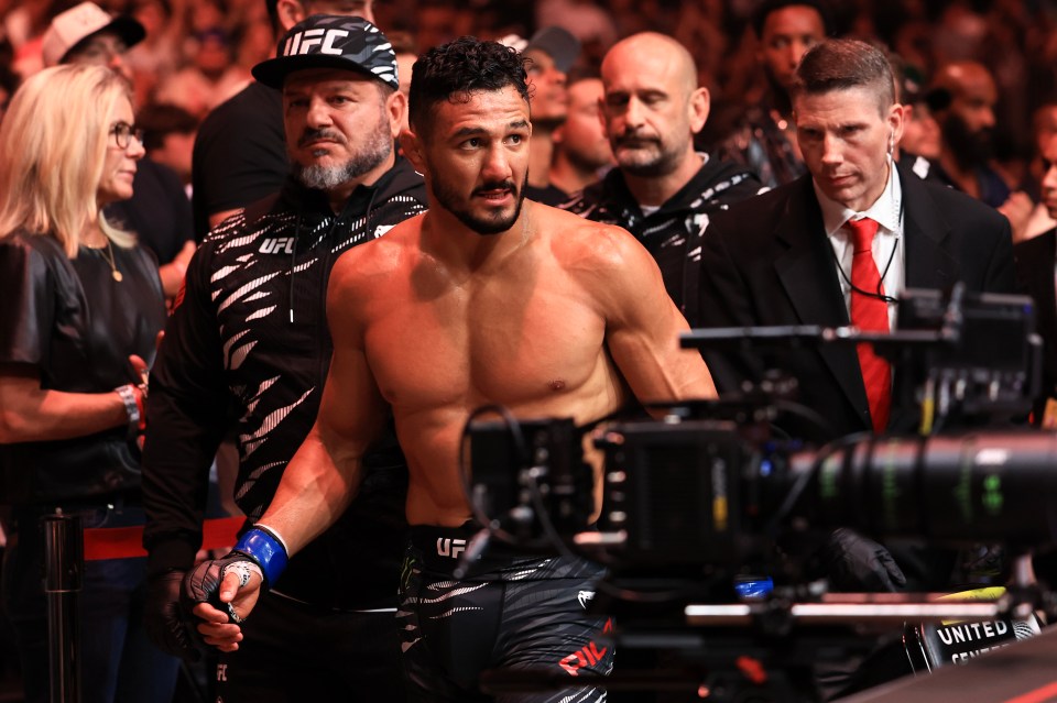 Aaron Pico of the United States after a UFC featherweight bout.