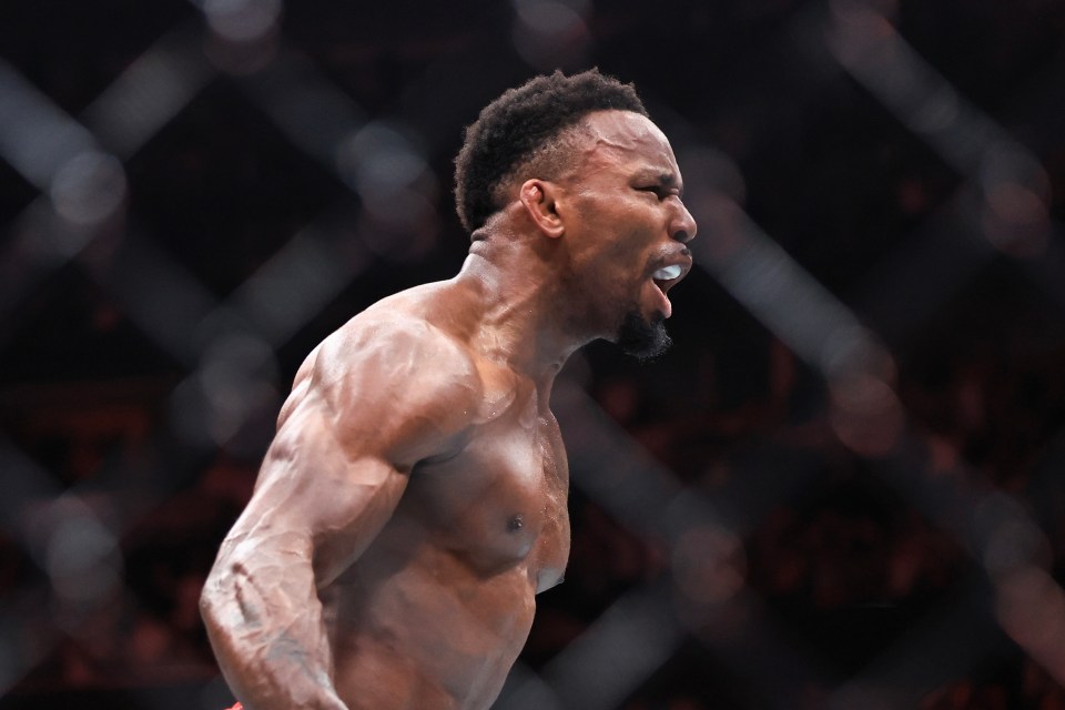 Lerone Murphy reacting after a UFC victory.