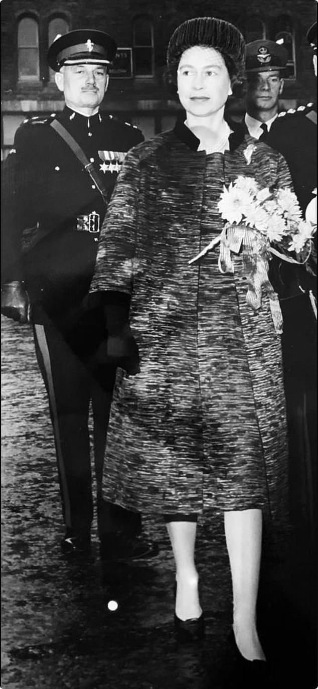 Arthur pictured with Queen Elizabeth II at Sterling Castle in the early sixties