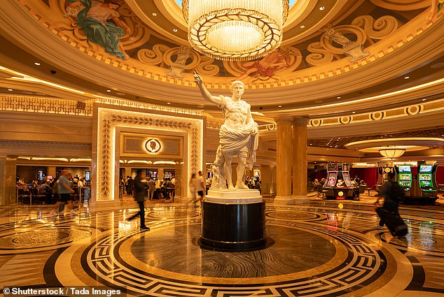 '[Big companies] talk about how they're optimizing for the high rollers now but [there] just aren't that many. And as they lose money they continue to raise prices to make up the difference but that just locks out even more people,' one user commented. Pictured: Caesars Palace Las Vegas
