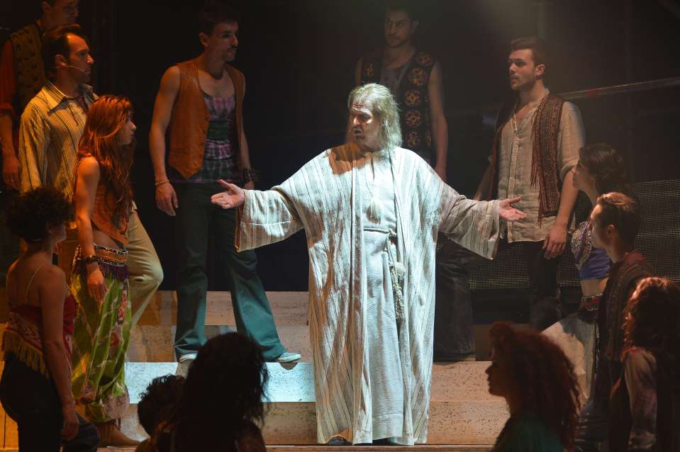 Ted Neeley as Jesus in a production of Jesus Christ Superstar.