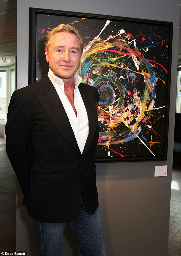 Since retiring from dance, Flatley has became one of Ireland's most expensive living artists and has sold numerous paintings at auction (pictured with one such creation, Firedance, in 2015)