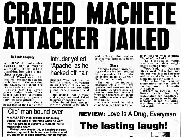 An article in the Liverpool Echo about Woodford scalping a woman in 1995