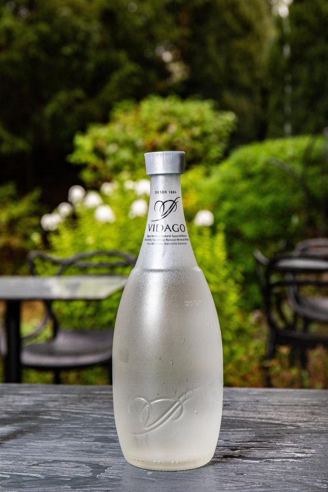 Bottle of Vidago sparkling mineral water.