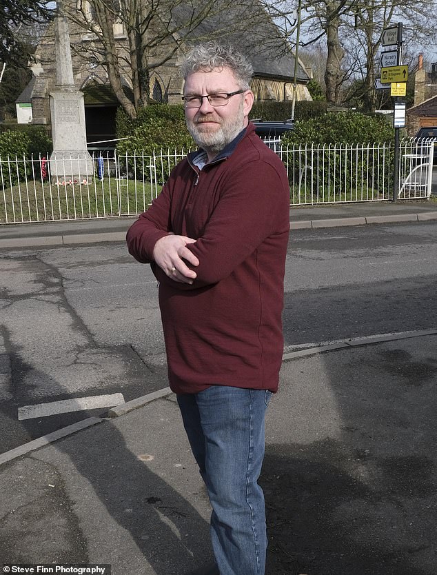 Paul Bell, 48, (pictured) a chartered engineer living in the village, said: 'I have nothing against the expansion of the asylum centre, but I am concerned about the increase in development without an upgrade in the infrastructure'