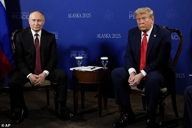 Donald Trump meets Vladimir Putin at Joint Base Elmendorf-Richardson in Alaska on Friday