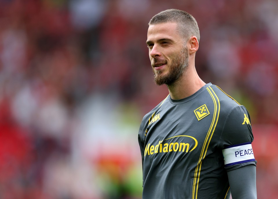 David de Gea of ACF Fiorentina at Old Trafford.