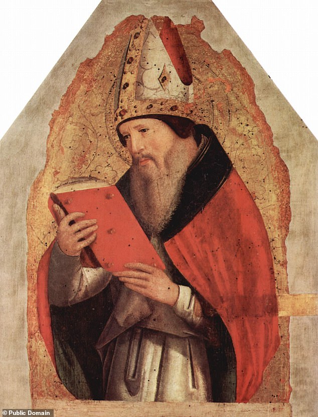 Aurelius Augustinus (pictured as a white man) was born in 345 AD in a Mediterranean coastal town now in modern-day Algeria, going on to become a bishop of the North African settlement of Hippo