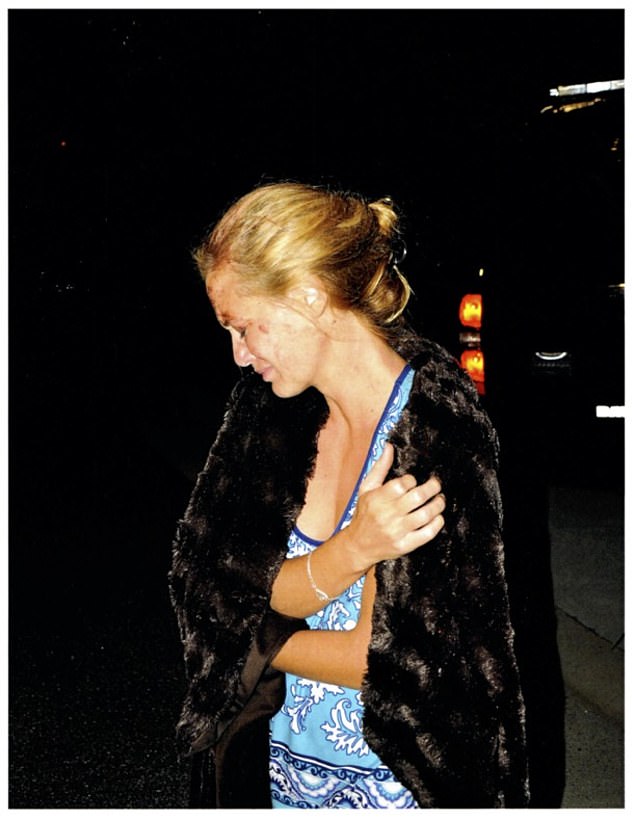 Molly Martens pictured at the crime scene the night Jason Corbett was killed at their home in 2015