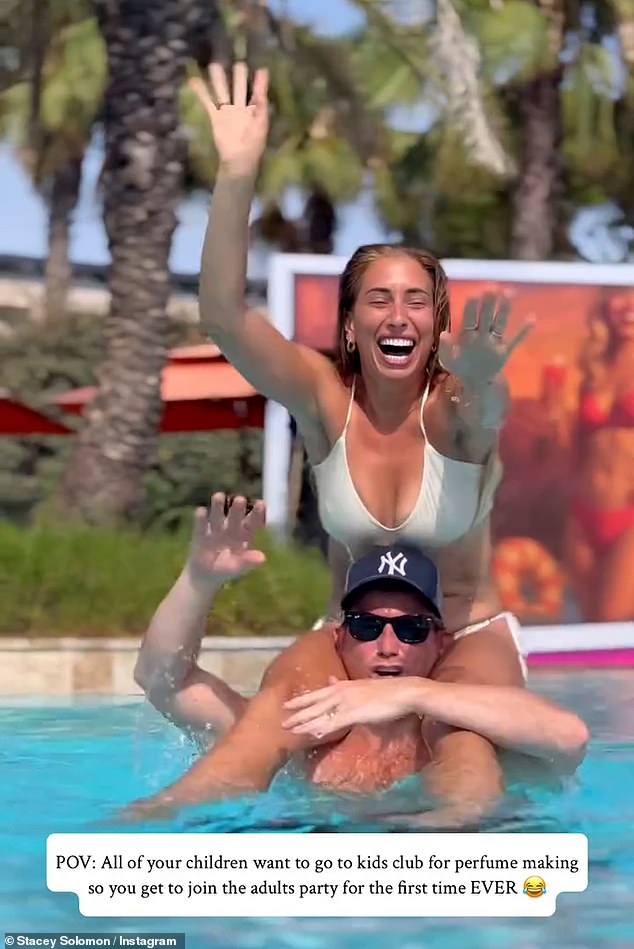 Stacey's gushing post comes after she and husband Joe Swash let loose at the wild adults pool party as they enjoyed a child-free afternoon on their family holiday in Turkey