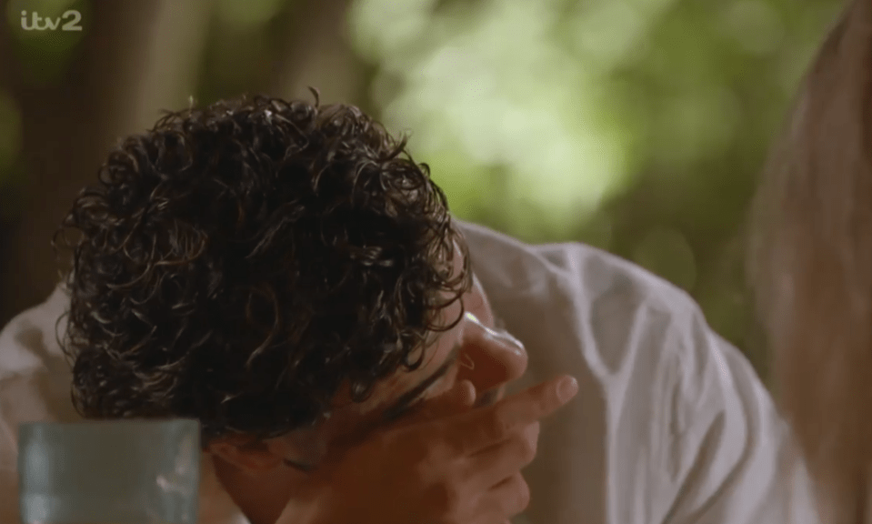 Sammy Root crying after a breakup.