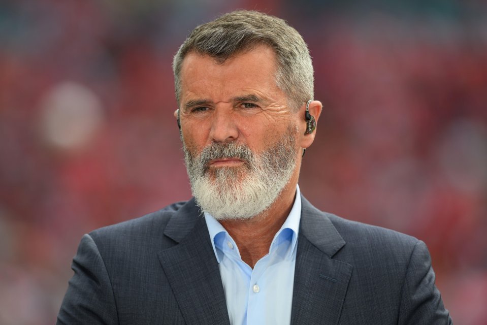 Roy Keane, football TV presenter, at Wembley Stadium.