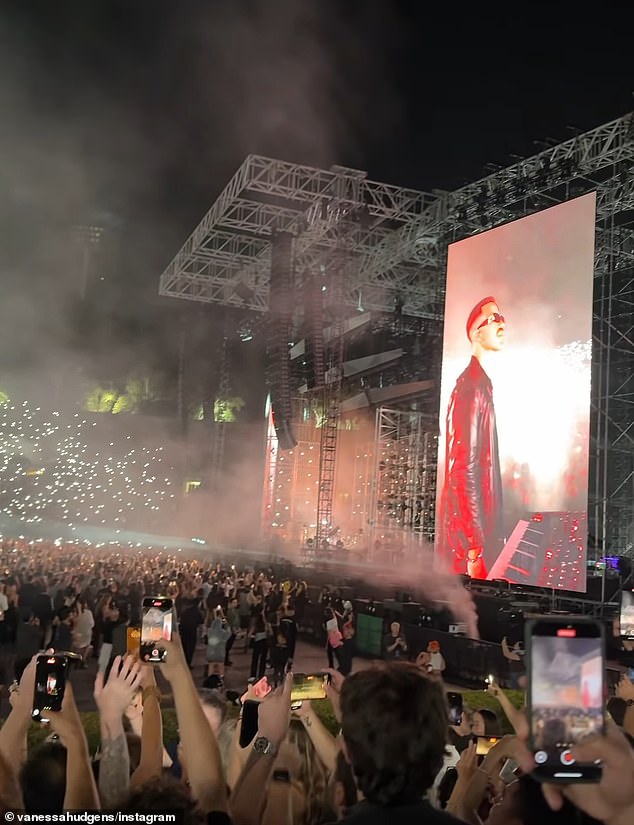 She also shared video footage of the sea of lights as the stadium full of fans held up their phones during the group's concert