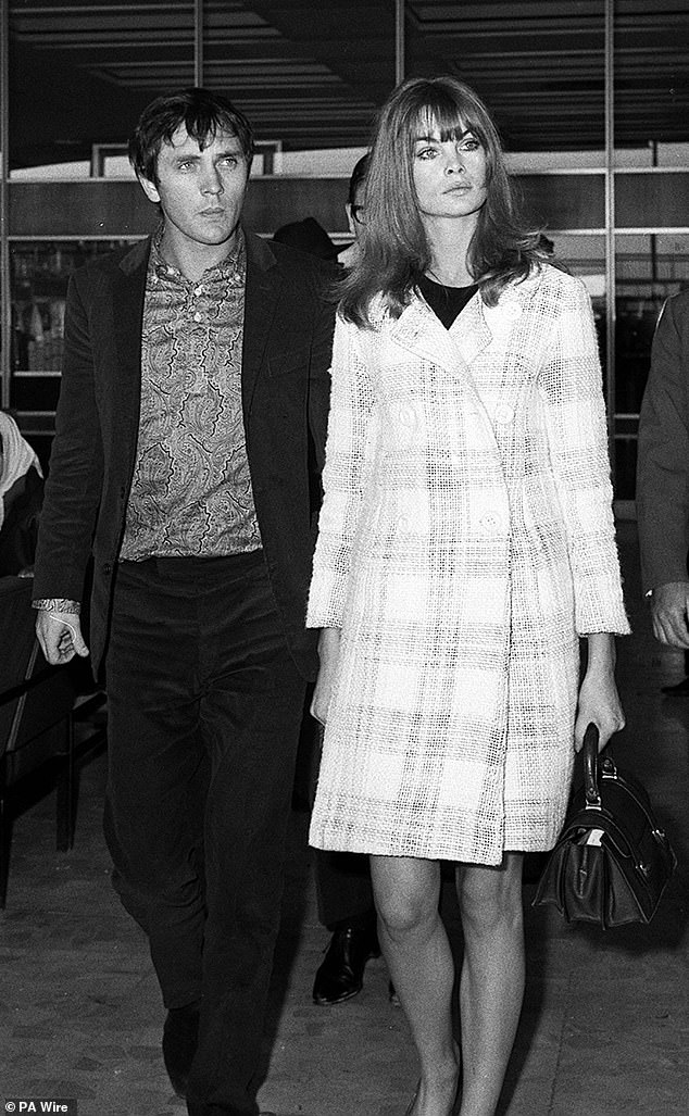 Stamp revealed the happiest moment of his life was the first time he kissed the model Jean Shrimpton. They are pictured together in London before going on holiday to Australia in 1965