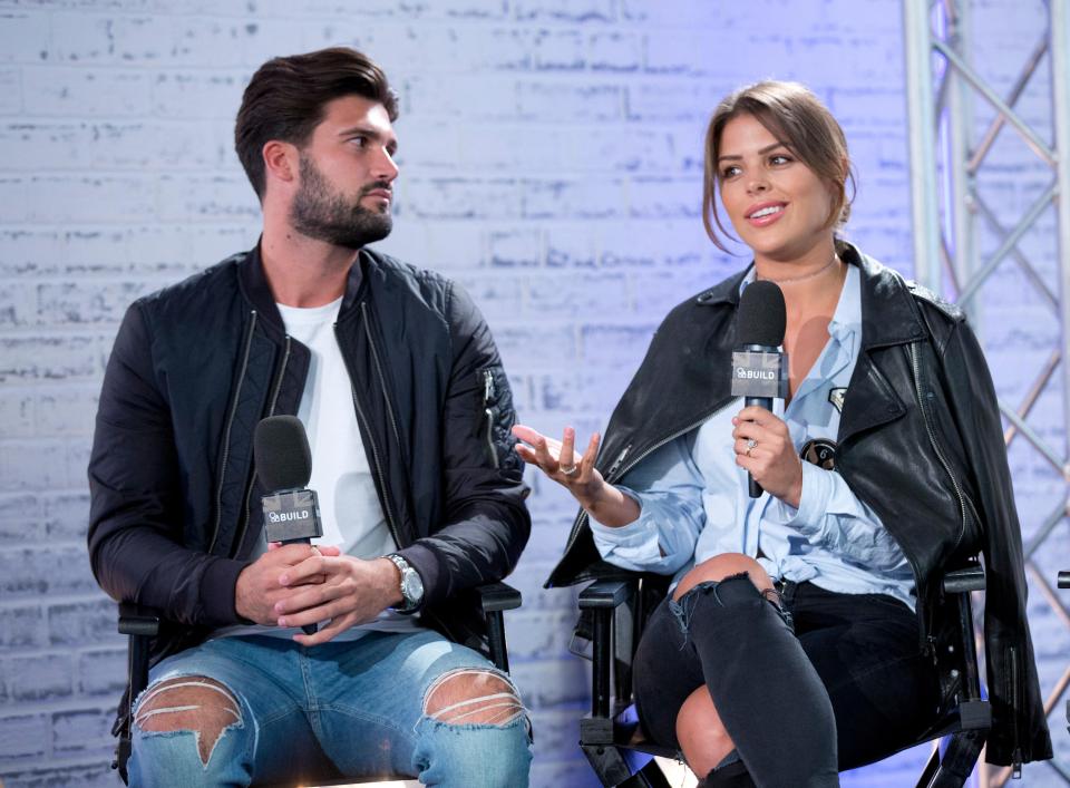 Dan Edgar and Chloe Lewis of The Only Way Is Essex at a BUILD Series event.