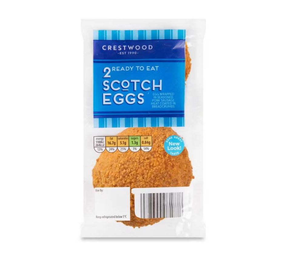 Package of two Crestwood Scotch eggs.