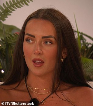 Jess pictured on Love Island in 2024