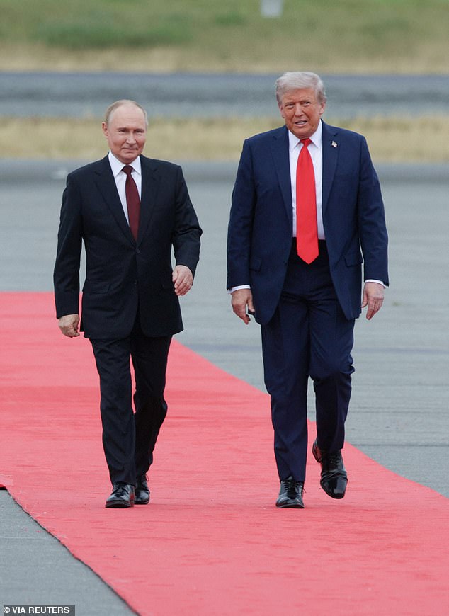 The US President infuriated Ukrainians by rolling out the red carpet for Mr Putin during their talks about a potential ceasefire in Alaska last week