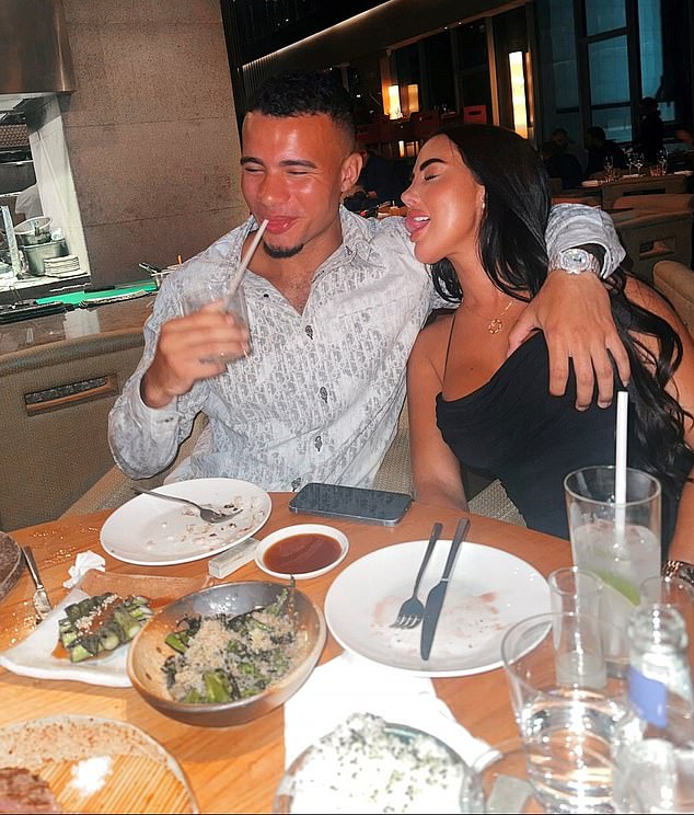 His latest company - HS Solutions Ltd - was dissolved on July 8 having only been incorporated on October 10, 2024 (Pictured: Sullivan having dinner with Towie Star Yazmin Oukhellou)
