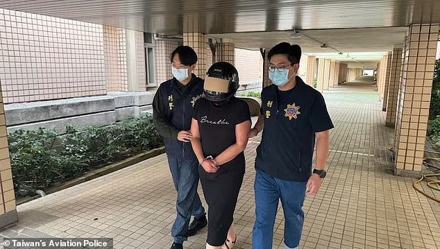 Ms Voulgaris was arrested  at Taoyuan International Airport in Taiwan on December 10, 2023