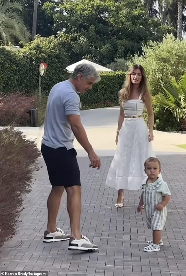 Her parents Karren and Paul were also present on the idyllic getaway, with Karren even posting her own Instagram dump of memories