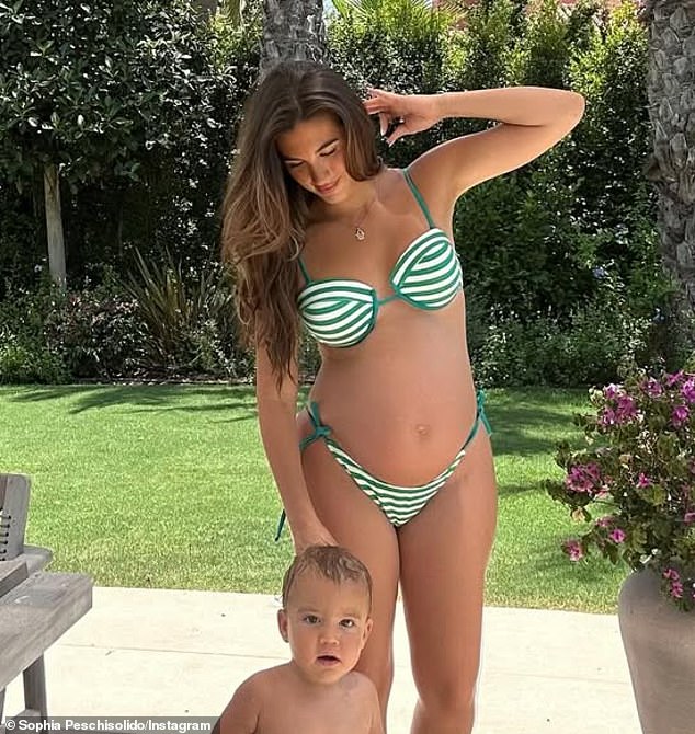 The mother-to-be was glowing