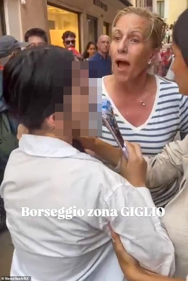 Local media claims the teen battered her way free by repeatedly striking the head of the older tourist with her mobile phone before she was arrested